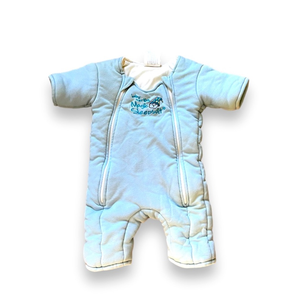 Baby Merlin's Magic Sleepsuit Cotton Transition Swaddle Sleep Suit Blue 6-9m - Picture 3 of 4